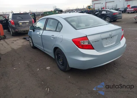 2012 Honda Civic Lx z USA, uszkodzony, nr VIN 2HGFB2F54CH522246